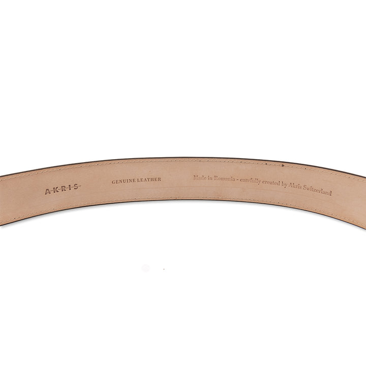 Akris Brown and Charcoal Leather Belt