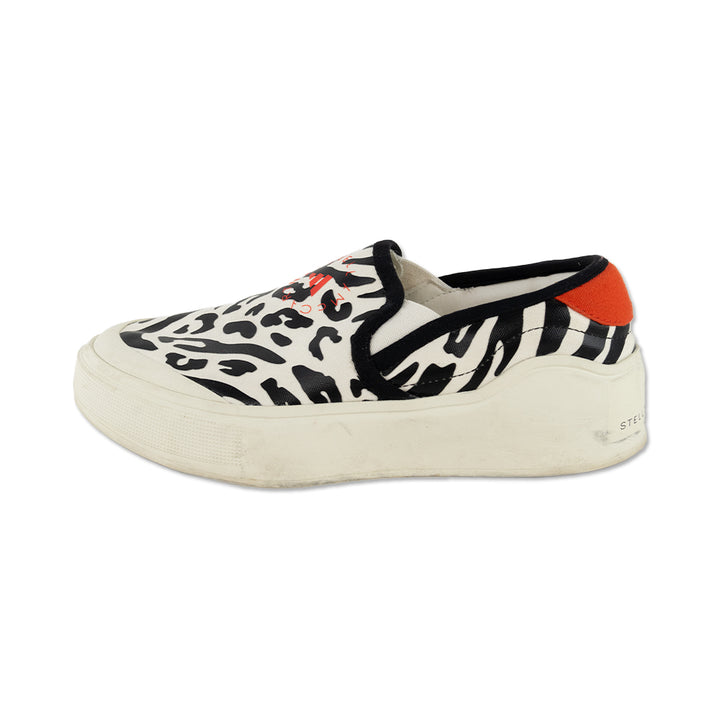 Adidas by Stella McCartney Court Leopard-Print Slip-On Sneakers