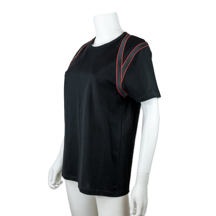 Alexander McQueen Black Short Sleeve Scoop Neck Tee