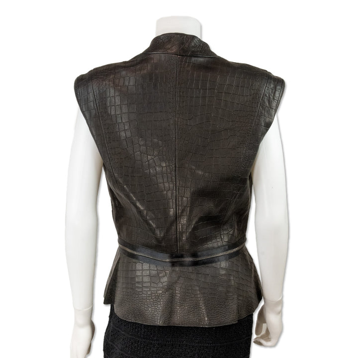 Alexis Embossed Leather Two Style Vest