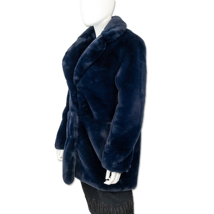 Apparis Steffi Royal Blue Faux Fur Coat