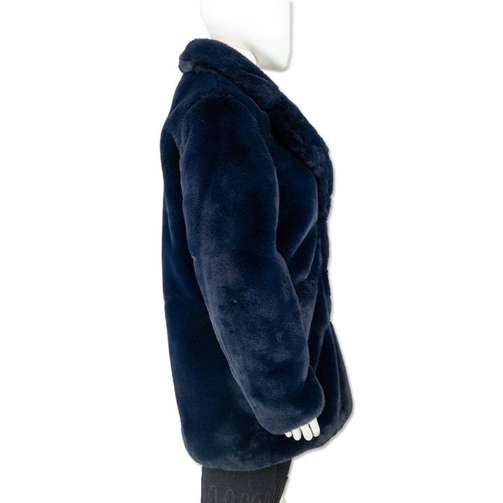 Apparis Steffi Royal Blue Faux Fur Coat