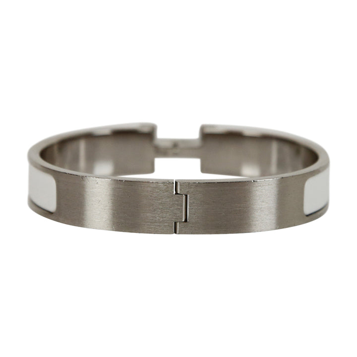 Hermès White Clic H Bracelet