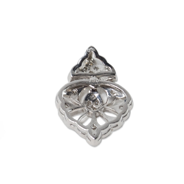 Art Deco 18K White Gold and Diamond Pendant