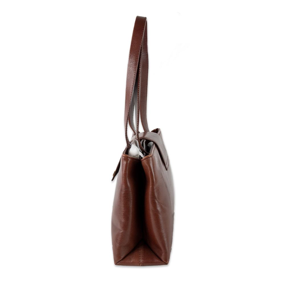 BVLGARI Brown Leather Shoulder Bag