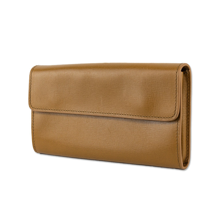 Barneys Mustard Yellow Leather Continental Wallet