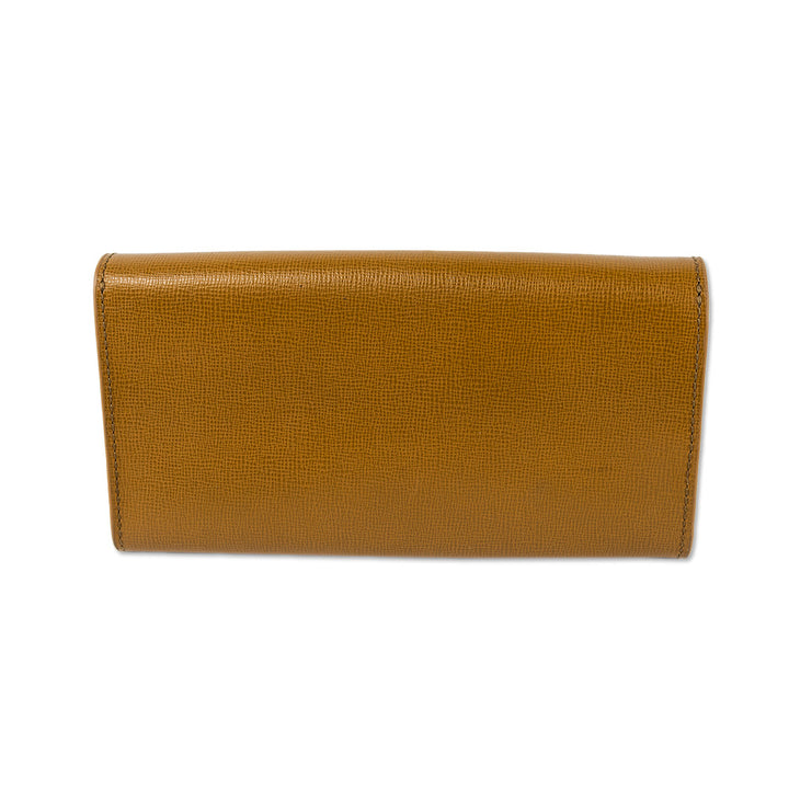 Barneys Mustard Yellow Leather Continental Wallet