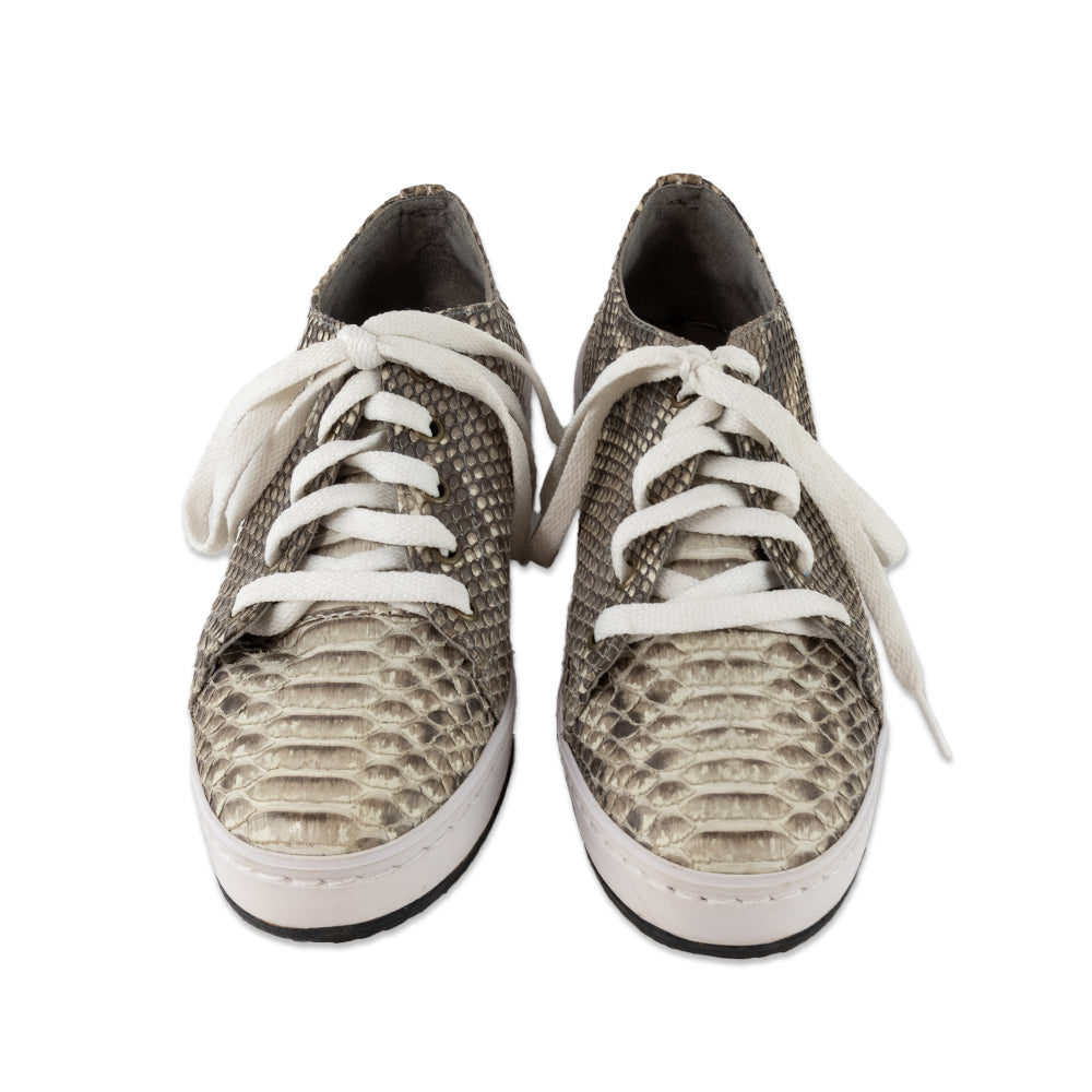 Beirn Python Leather Low Top Sneakers