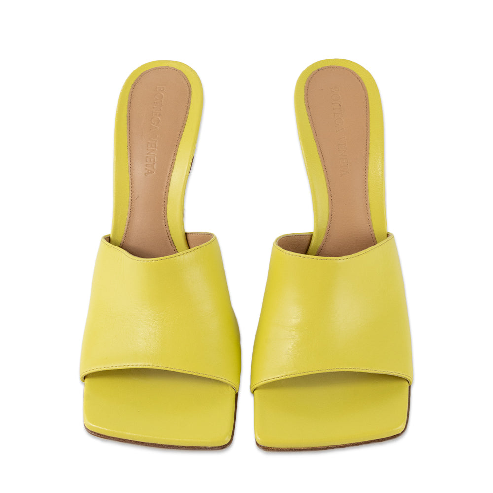 Bottega Veneta Yellow Leather Stretch Mule