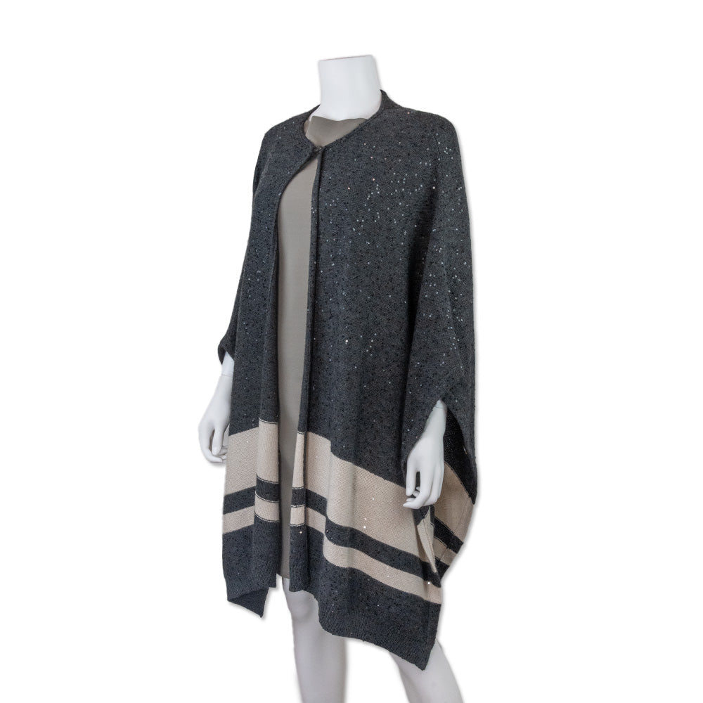 Brunello Cucinelli Cashmere Sequin Cape