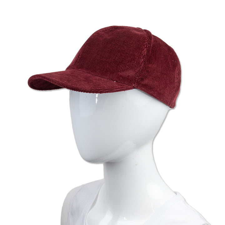 Brunello Cucinelli Red Corduroy Baseball Cap