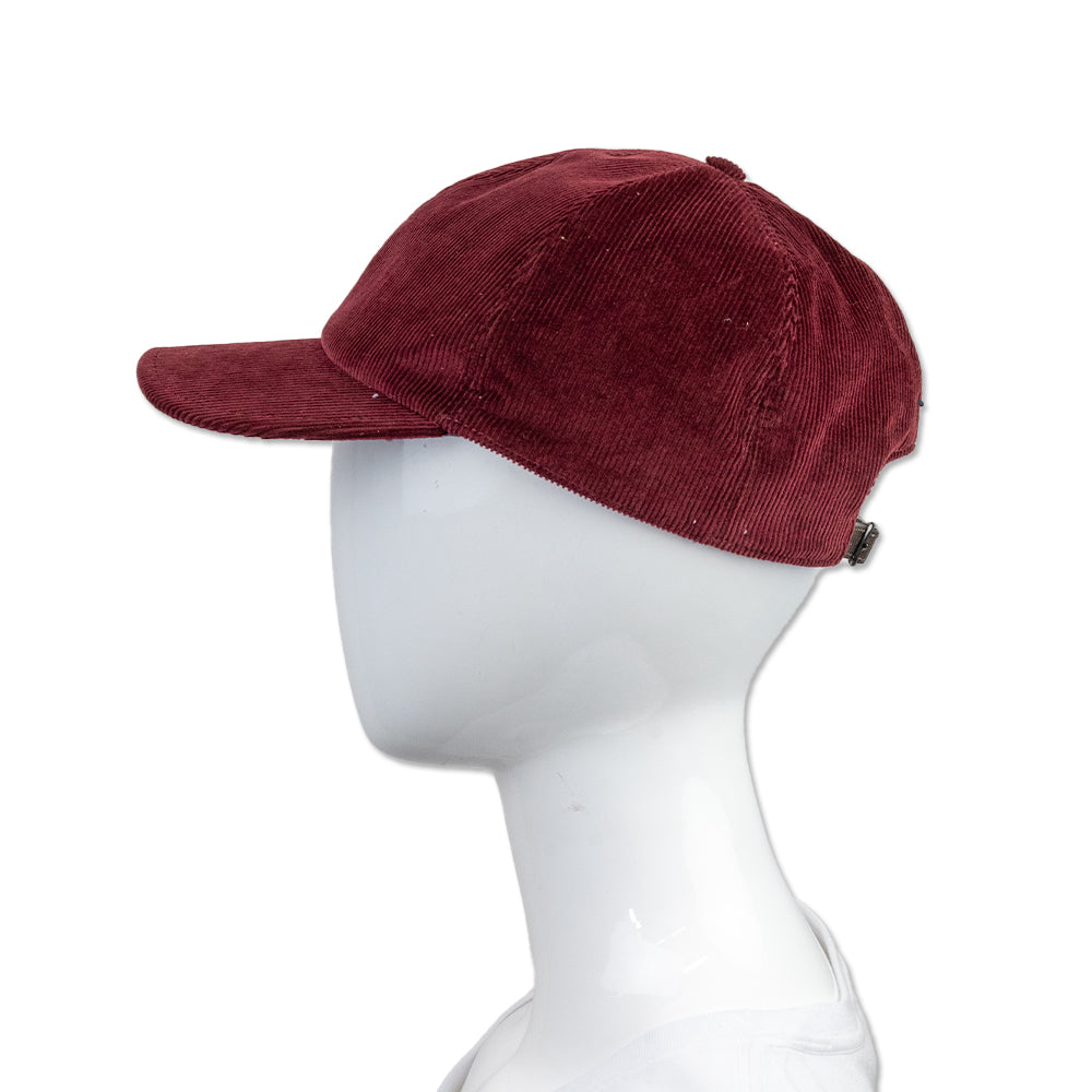 Brunello Cucinelli Red Corduroy Baseball Cap