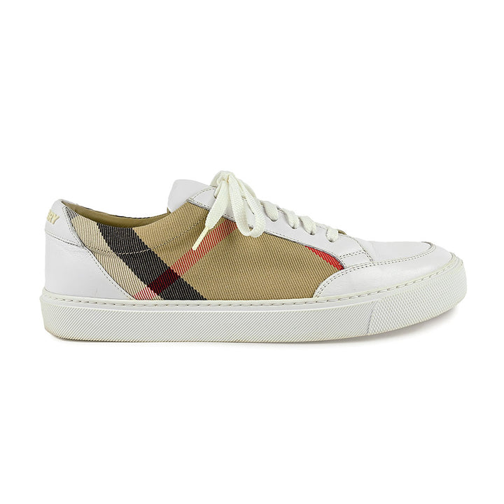 Burberry House Check White Leather Sneakers