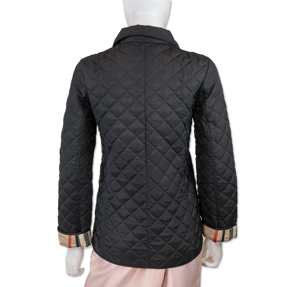 Burberry Children Black Diamond Quilted Jacket