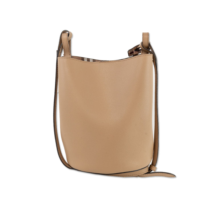 Burberry Tan Leather Lorne Bucket Bag