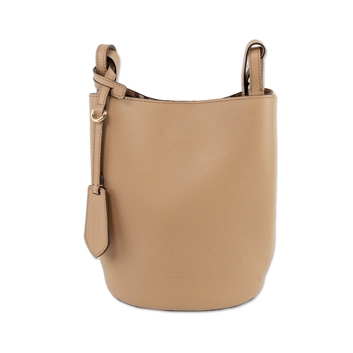 Burberry Tan Leather Lorne Bucket Bag