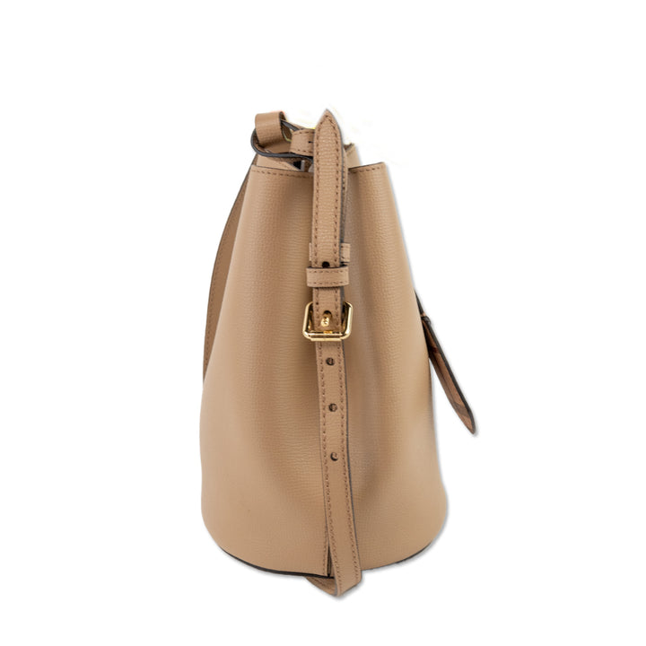 Burberry Tan Leather Lorne Bucket Bag