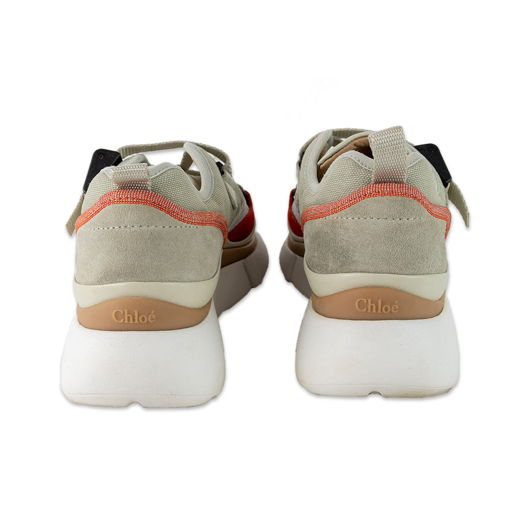 Chloe Canvas and Suede Sonnie Sneakers