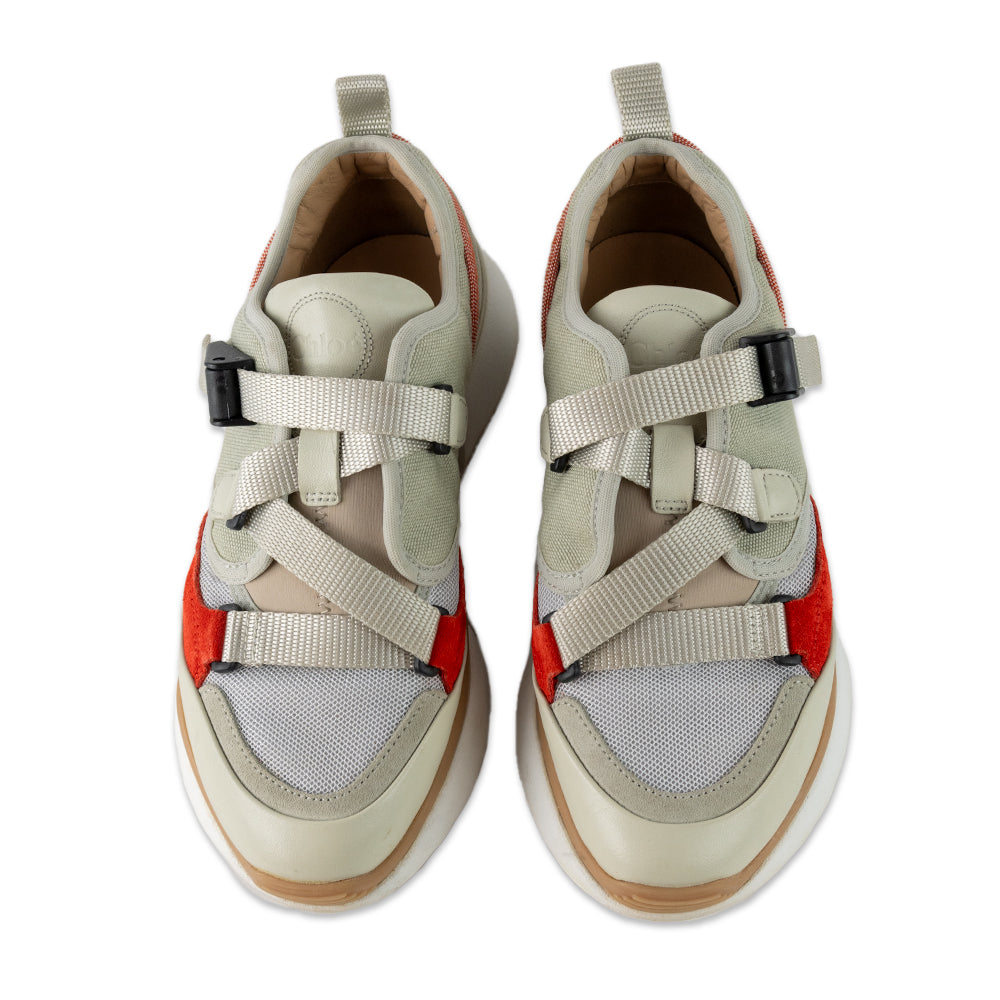 Chloe Canvas and Suede Sonnie Sneakers