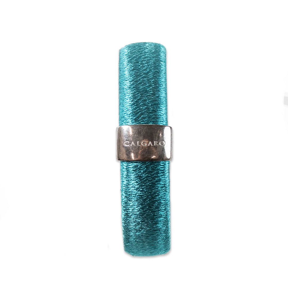 Calgaro Teal Weave Bangle with Silver Embellishment