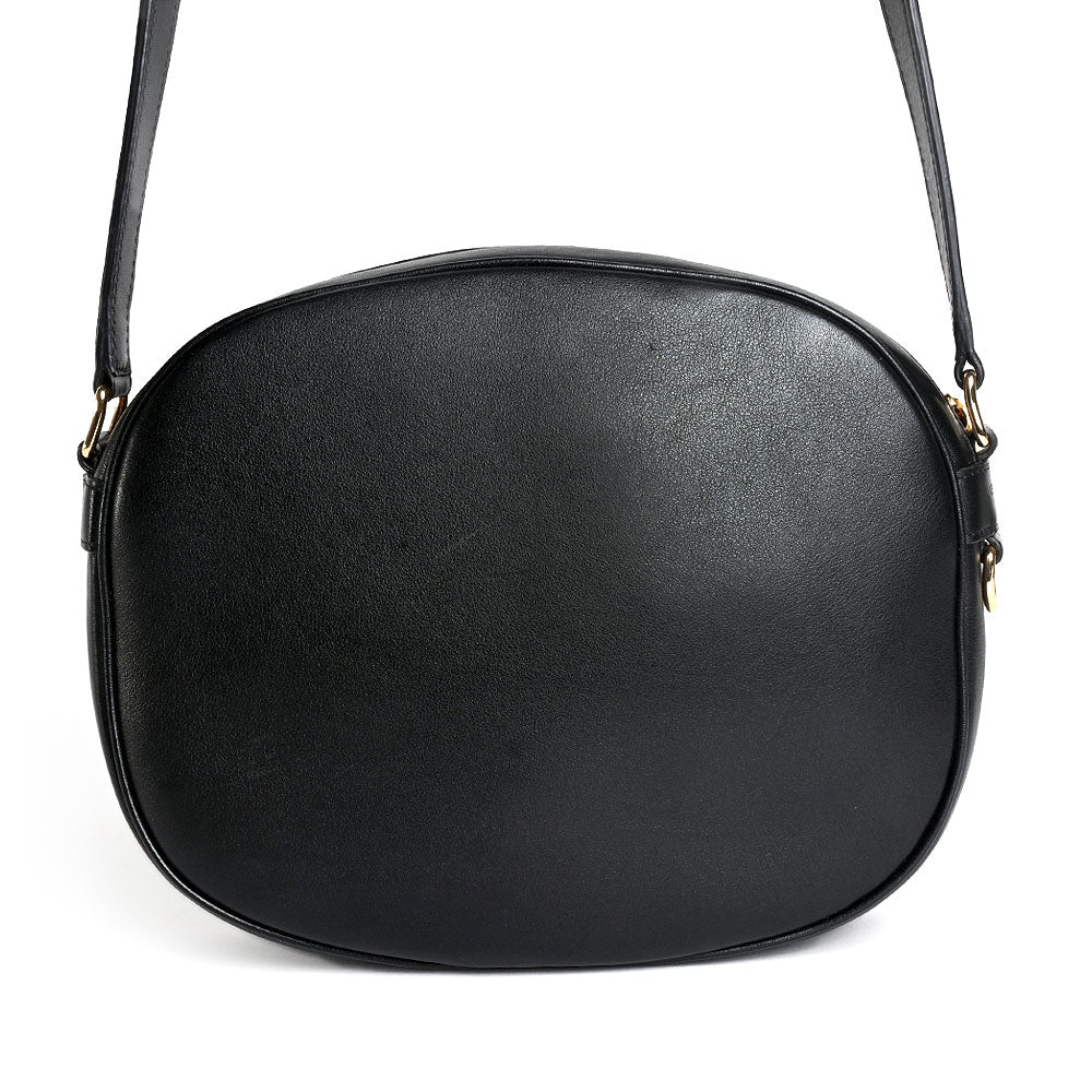 Celine Small C Charm Black Leather Crossbody Bag