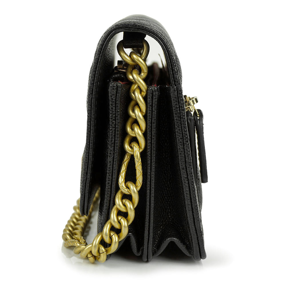 Chanel Black Caviar Mini Bracelet Wallet on Chain