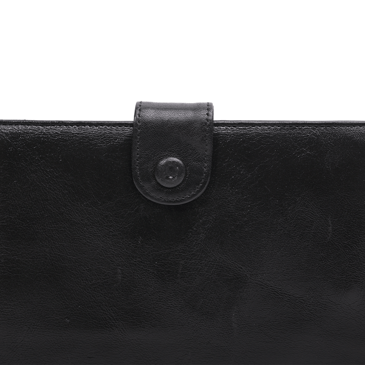 Chanel Vintage Black Leather CC Snap Wallet