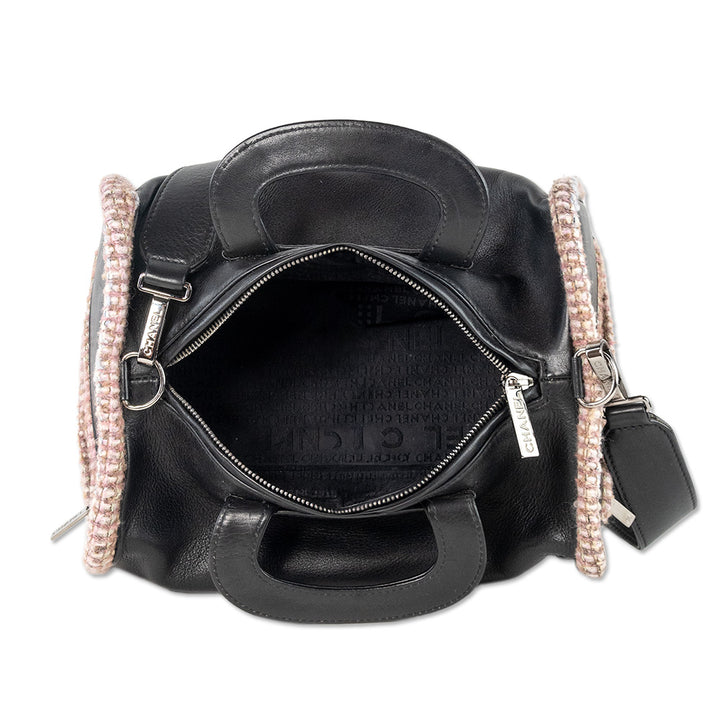 Chanel 2003 Two-Way Black Leather Handbag