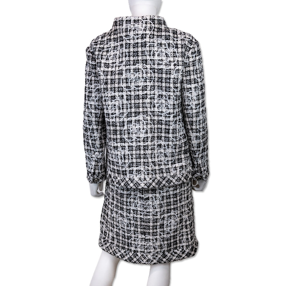 Chanel 2014 Tweed Pattern Bolero Jacket and Camelia Dress Set