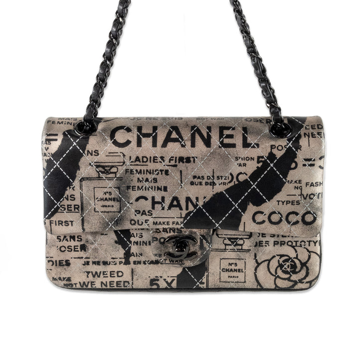 Chanel 2015 Metallic Painted Lambskin Medium Double Flap