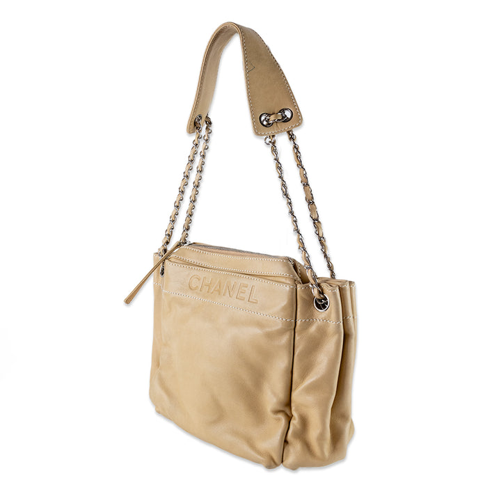 Chanel Beige Leather Rock n
 Chic Handbag