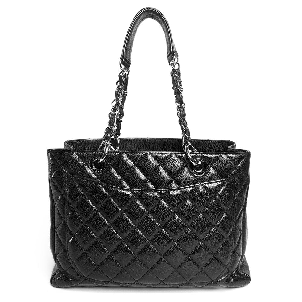 Chanel Black Caviar Grand Shopping Tote Bag