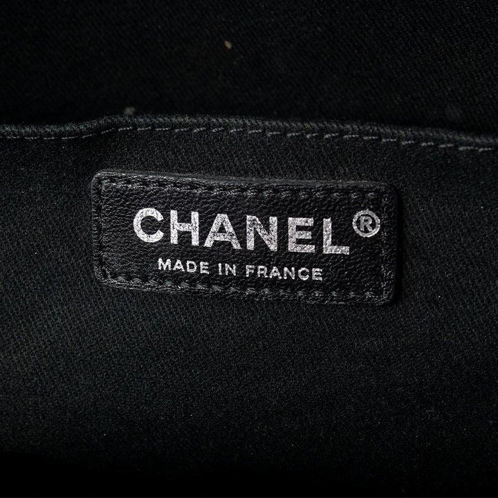 Chanel Black Quilted CC Flap Bowler Bag