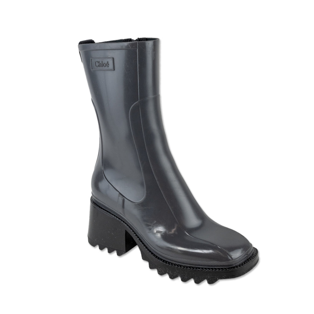 Chloe Gray Rubber "Betty" Rain Boots