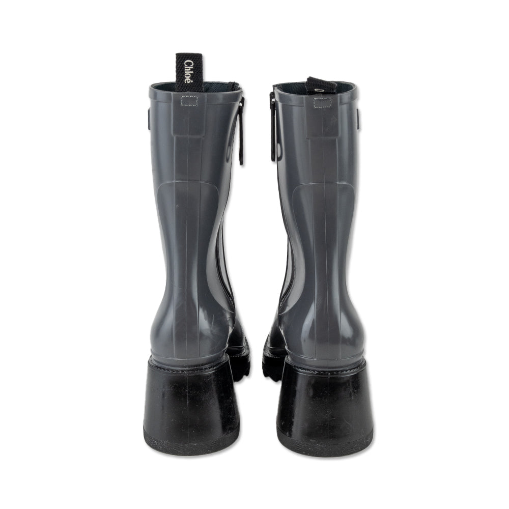 Chloe Gray Rubber "Betty" Rain Boots