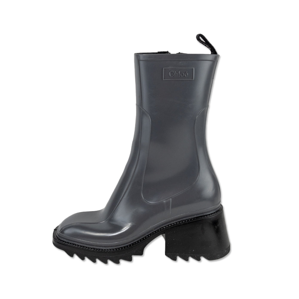 Chloe Gray Rubber "Betty" Rain Boots