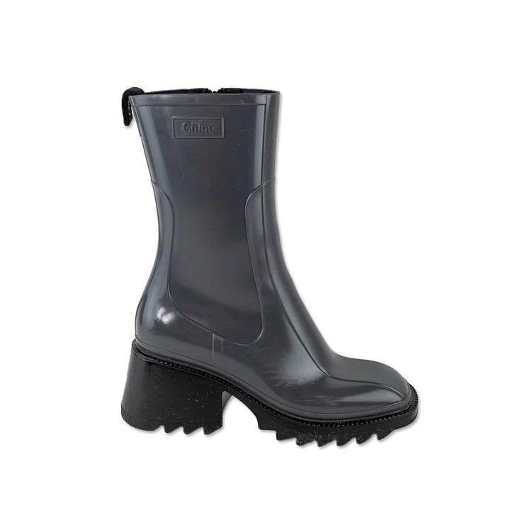 Chloe Gray Rubber "Betty" Rain Boots