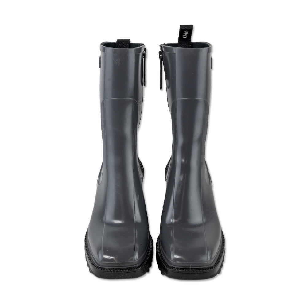 Chloe Gray Rubber "Betty" Rain Boots