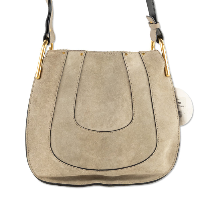 Chloe Hayley Grey Suede Hobo Bag