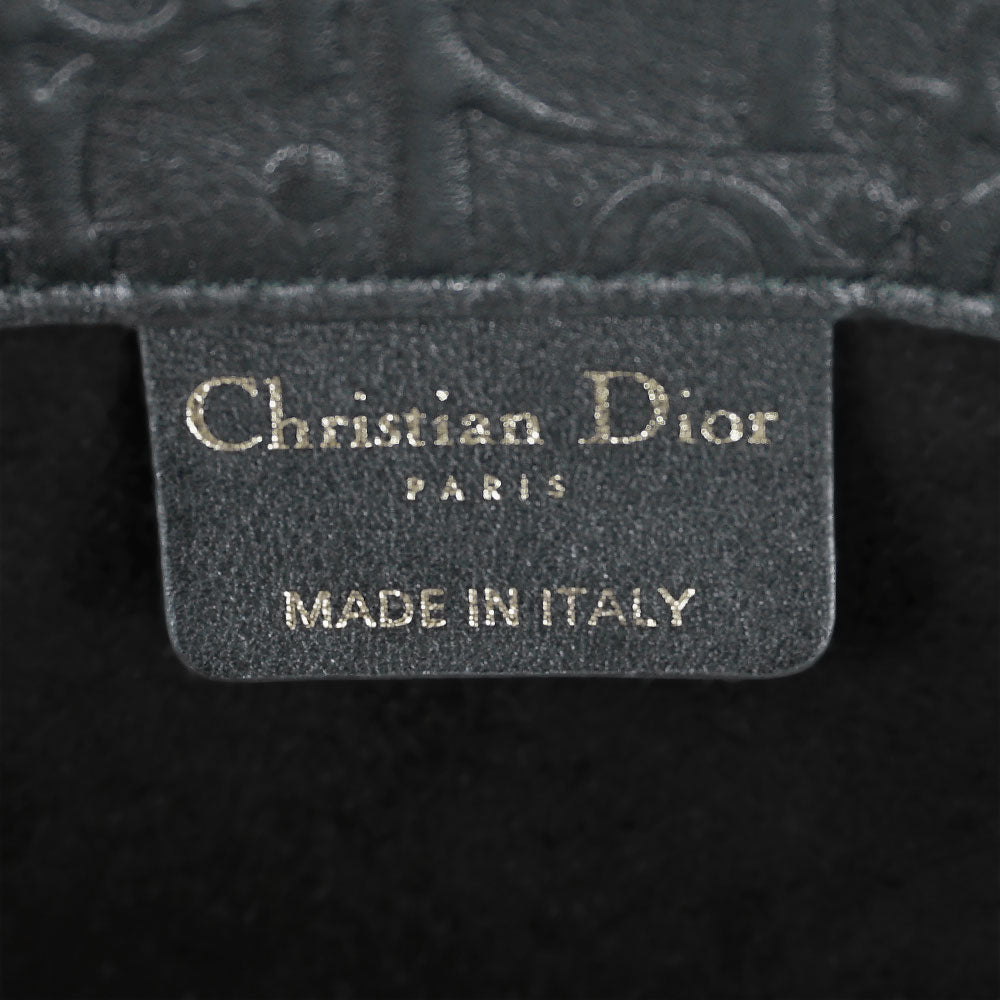 Christian Dior Black Leather Oblique Embossed Large Book Tote