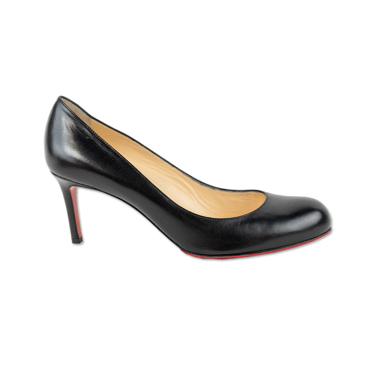 Christian Louboutin Black Leather Simple Pump