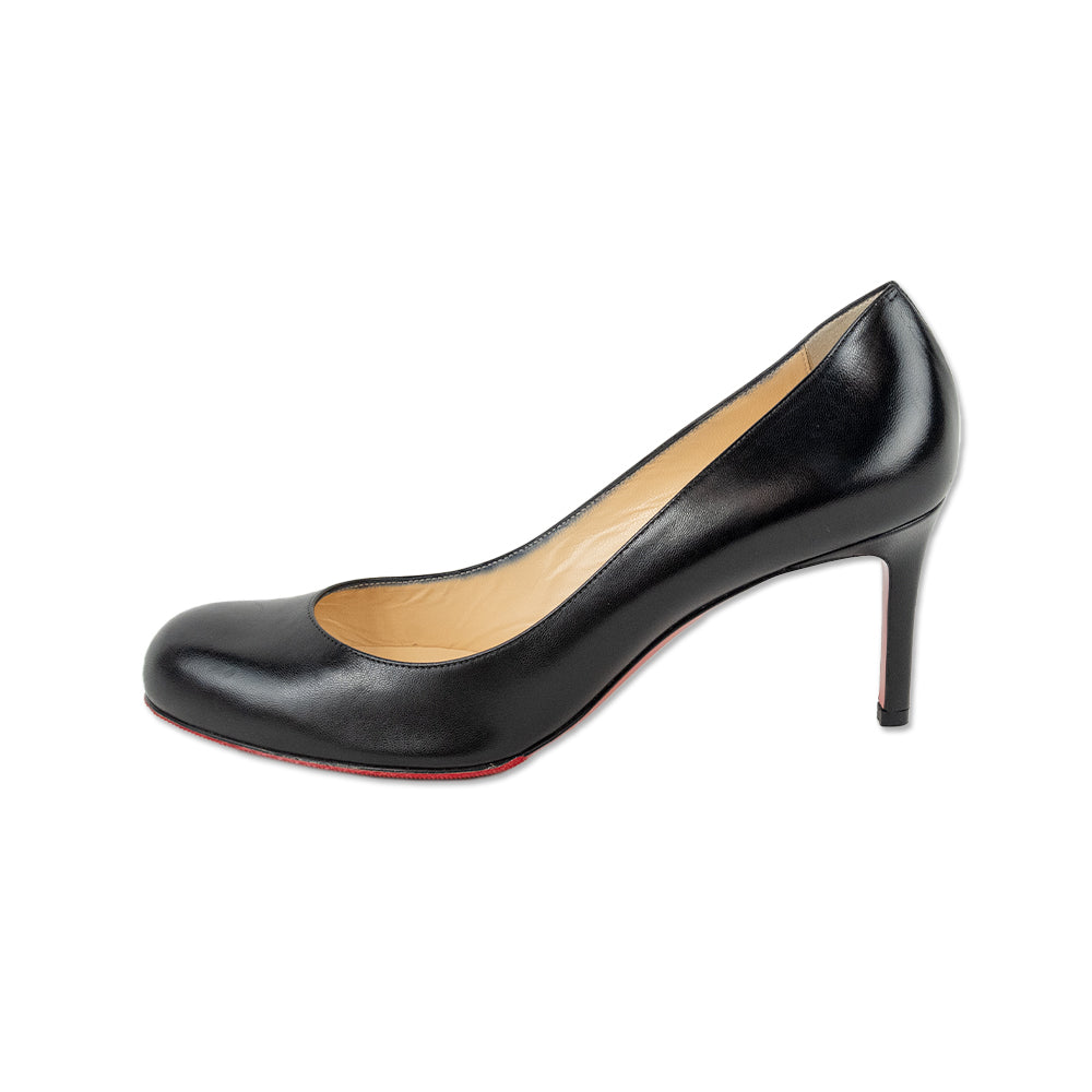 Christian Louboutin Black Leather Simple Pump