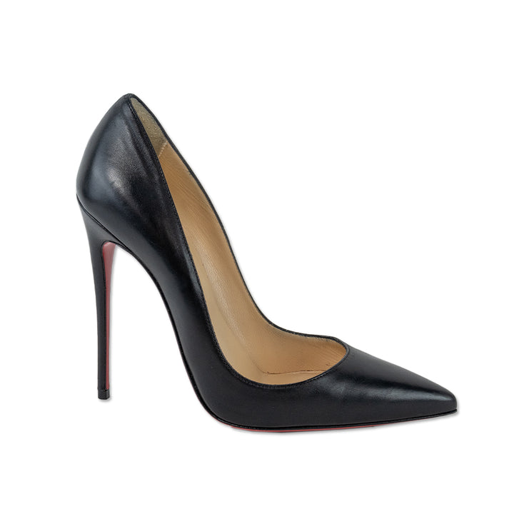 Christian Louboutin So Kate 120 Black Leather Pumps