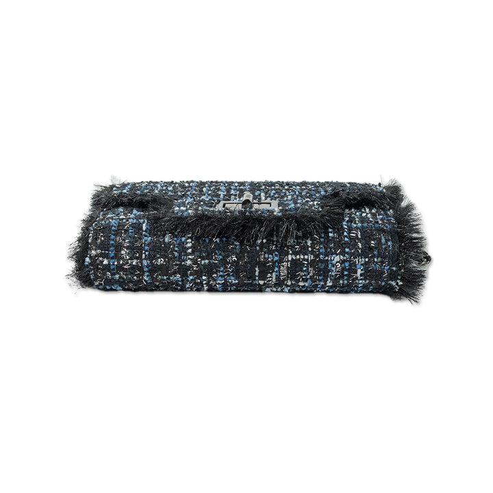 Christina Sabatini Blue and Black Tweed Shoulder Bag