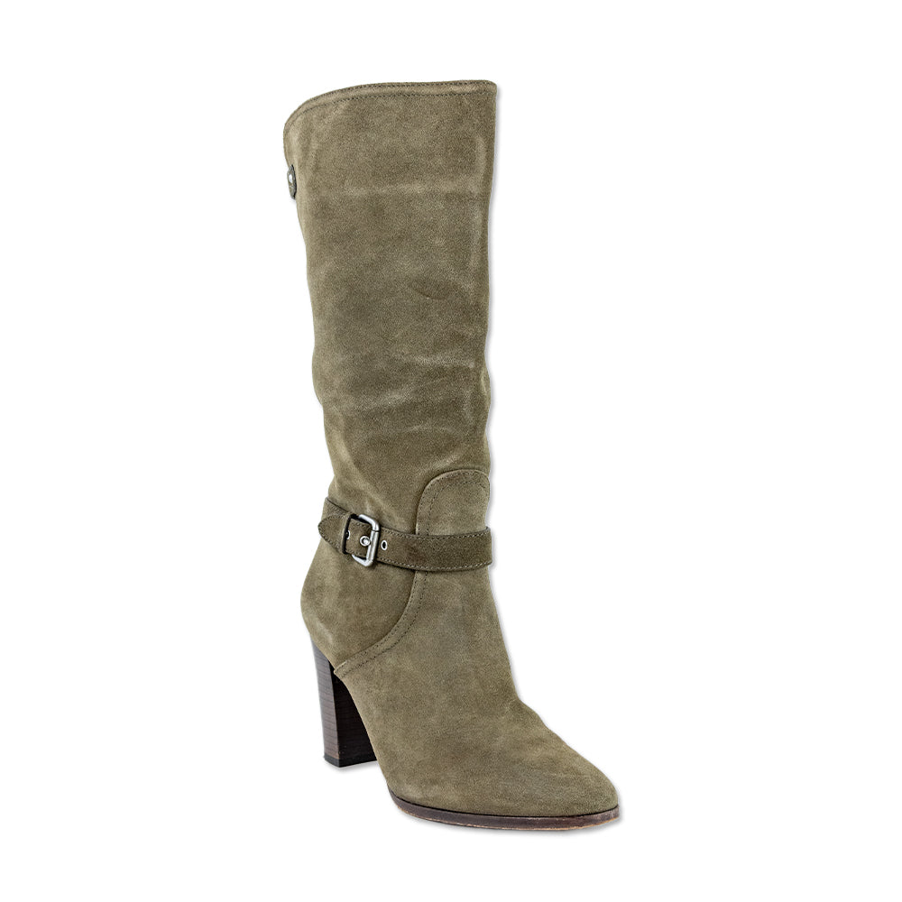 Coach Beverly Olive Suede Knee High Boots