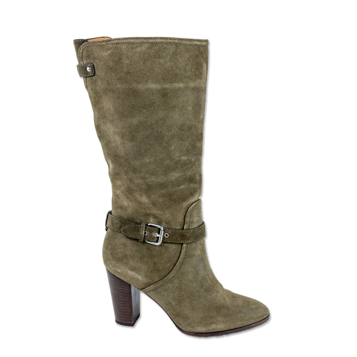 Coach Beverly Olive Suede Knee High Boots