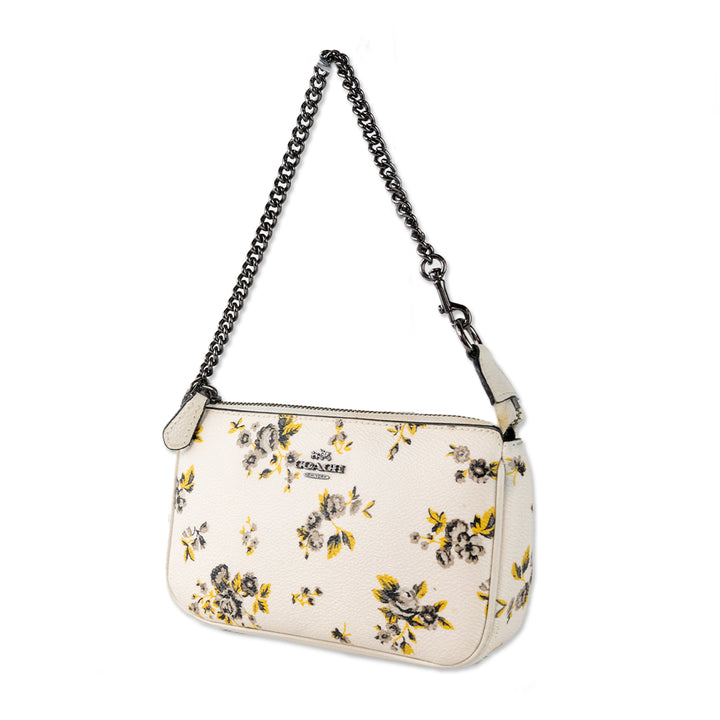 Coach Black Hardware Small Floral Print Handbag