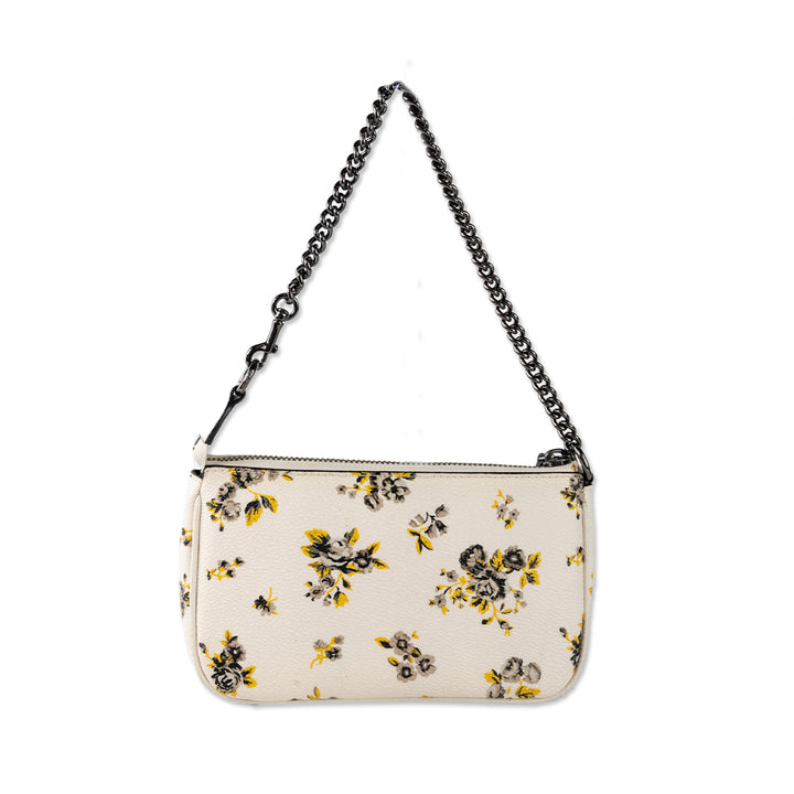 Coach Black Hardware Small Floral Print Handbag