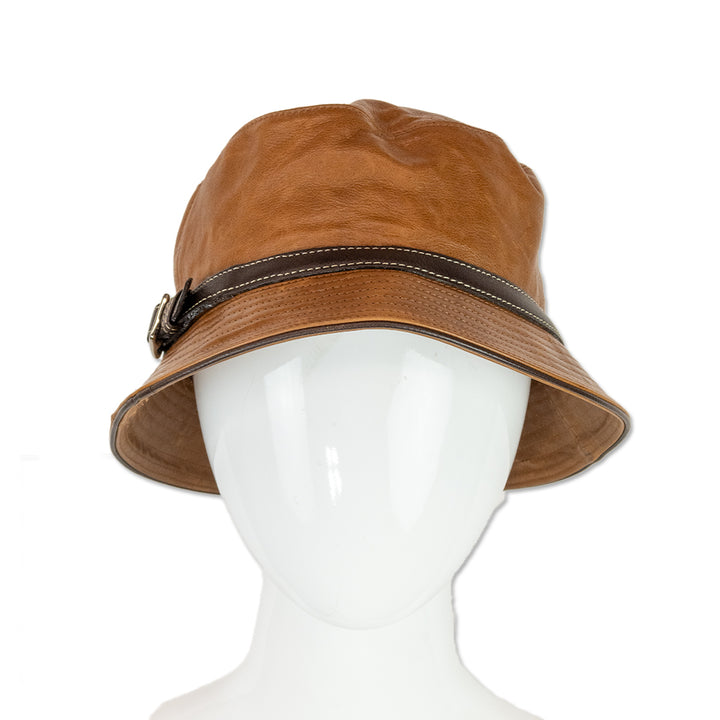 Coach Soho Brown Leather Bucket Hat