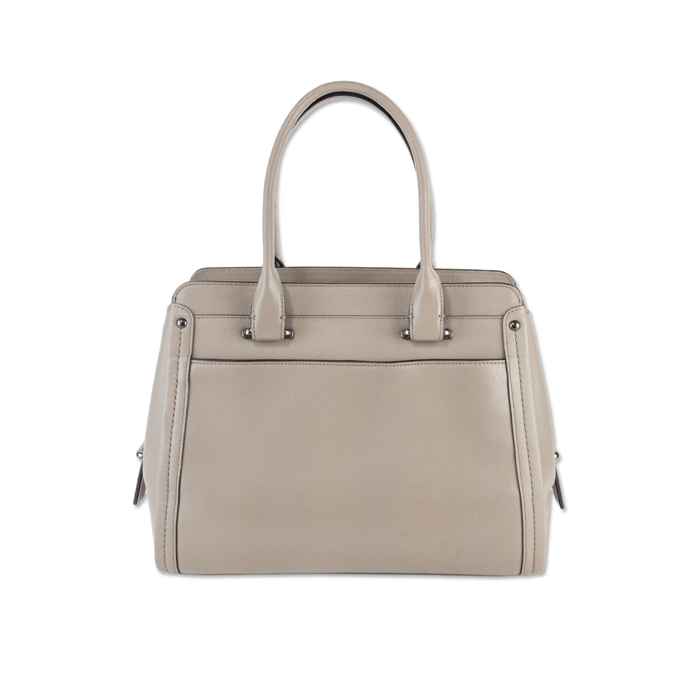 Coach Gray Leather Top Handle with Gunmetal Hardware